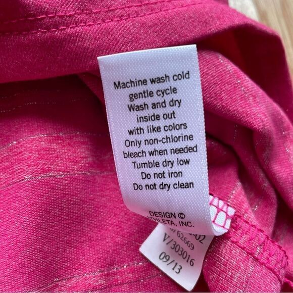 Athleta Pink Shimmer Stripe Dory Dolman Tunic Top - Size: Small - Picture 6 of 6